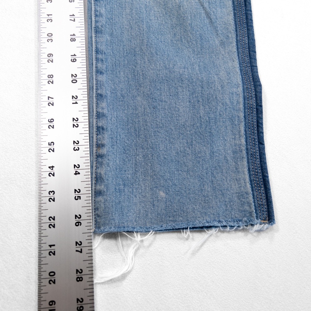 POINT SUR DENIM Women's Size 29 Light Wash Shoreditch Straight Leg Raw Hem Jeans - Picture 6 of 7